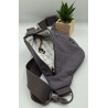 sac banane en canvas gris