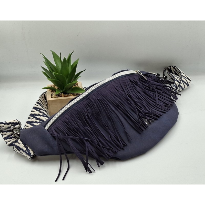 sac banane bleu foncé