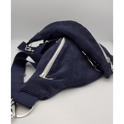 Sac banane - poche zipée - velours côtelé