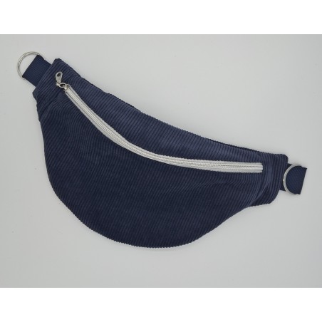 Sac banane - poche zipée - velours côtelé