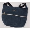 Sac en velours bleu acier